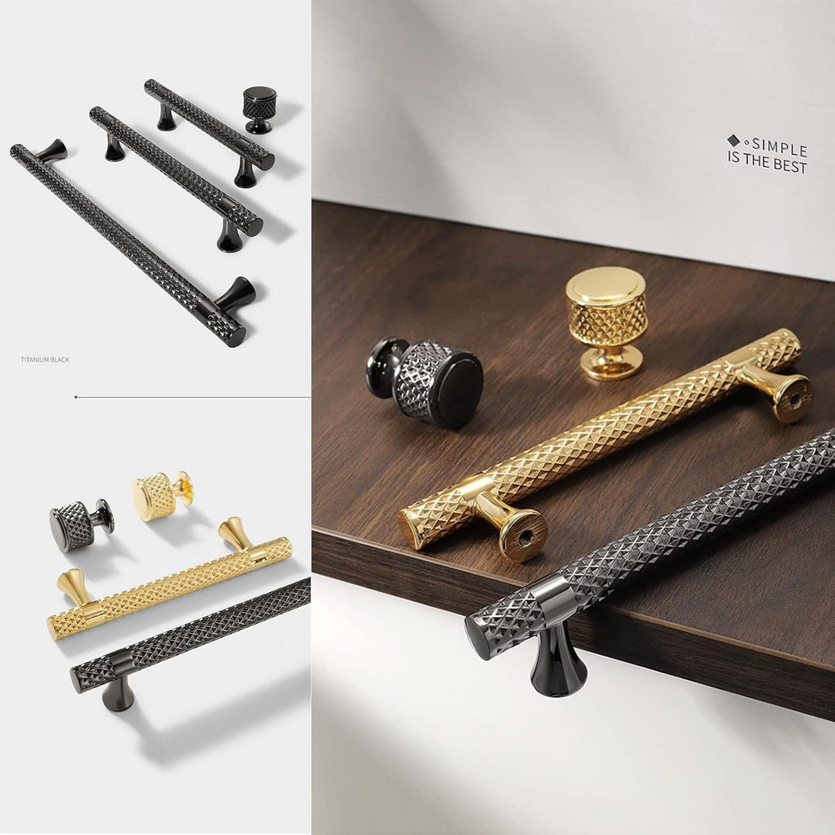 MÖBELGRIFF 1er-Set - Schwarz, Metall (1.2/3.5/13.8cm)