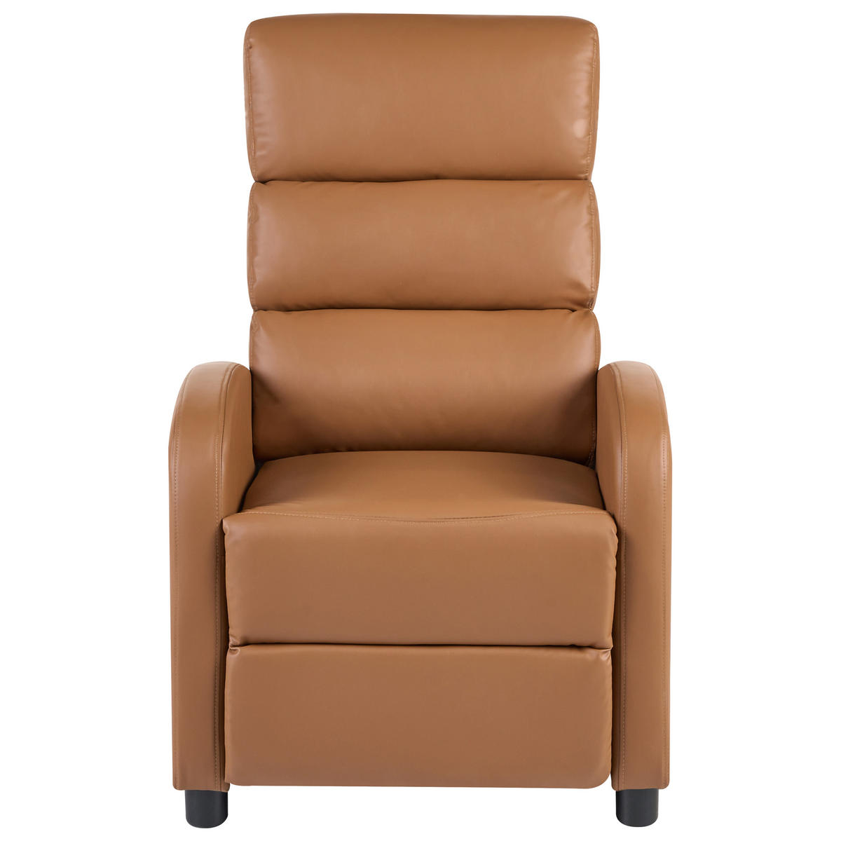 FERNSEHSESSEL Kunstleder Braun Otus - Braun, Kunststoff (67/75/89cm) - Beliani