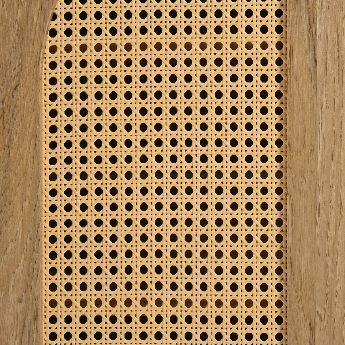 SIDEBOARD in Naturfarbe Anrichte mit 4 Rattantüren für Esszimmer, Küche und Wohnzimmer, B145/T80/H40 cm - Naturfarben, Holzwerkstoff/Metall (145/80/40cm) - STILVORA