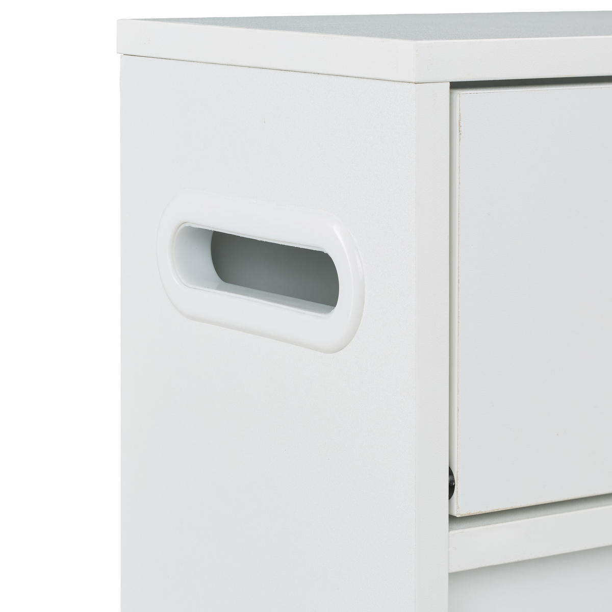 NISCHENWAGEN - Weiß, Holzwerkstoff/Kunststoff (52/67/17cm) - Relaxdays