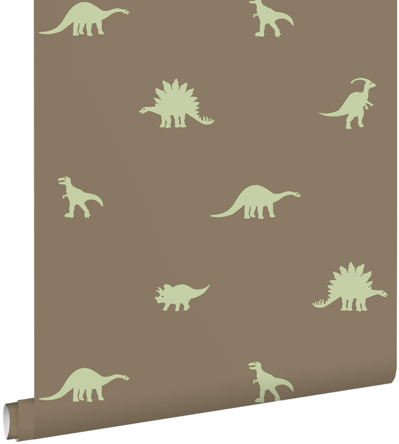 TAPETE Dinosaurier 50 x 900 cm - Grün, Papier (50/0.1cm) - ESTAhome