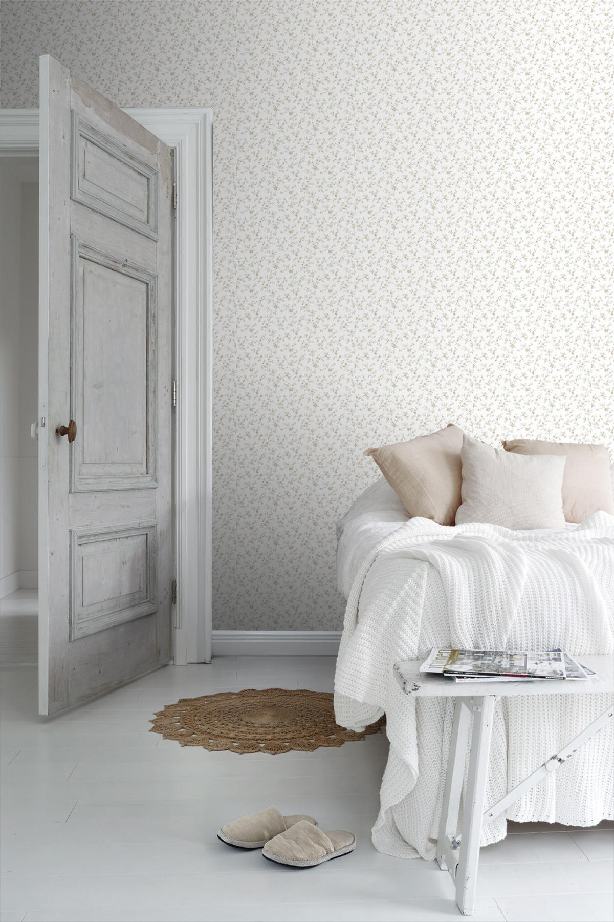 TAPETE Blumen 53 cm x 10 m - Gelb, Papier (53/0.1cm) - Sanders & Sanders