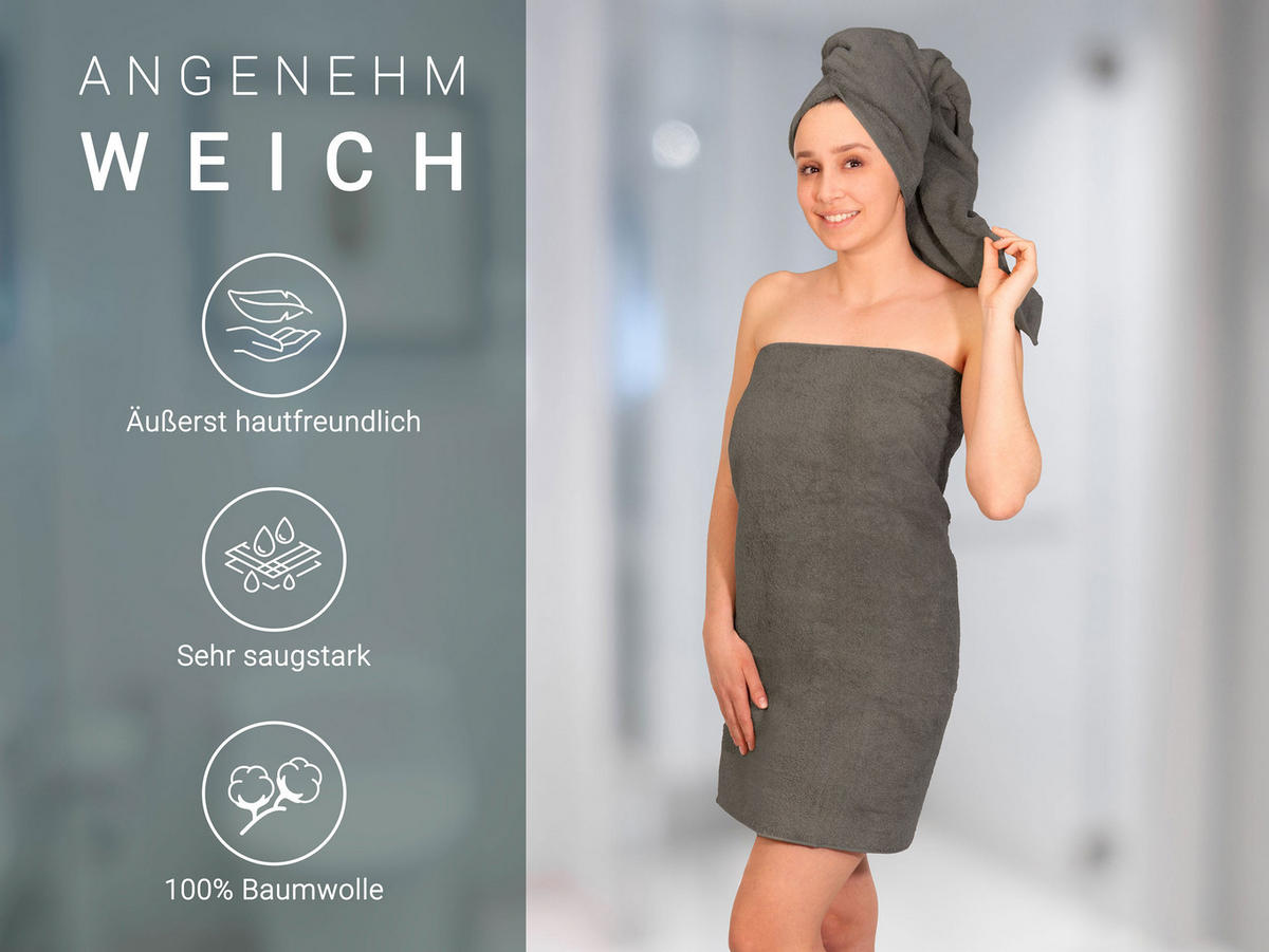 DUSCHTÜCHER, 3er-Set, 70x140 cm, 100% Baumwolle, Braun - Taupe, Textil (70/140cm) - Zollner