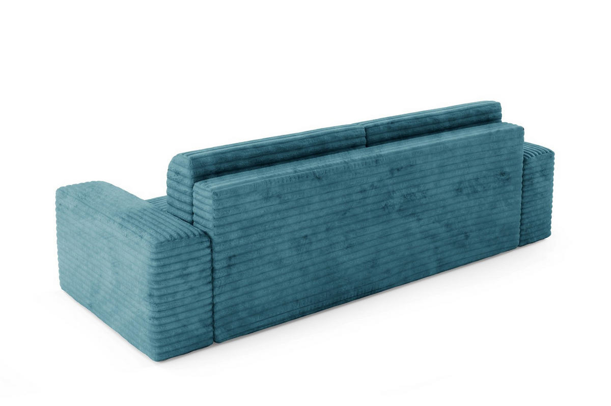SCHLAFSOFA mit Bettkasten Türkis - Türkis/Schwarz, Holz/Holzwerkstoff (260/70/102cm) - Furnisell