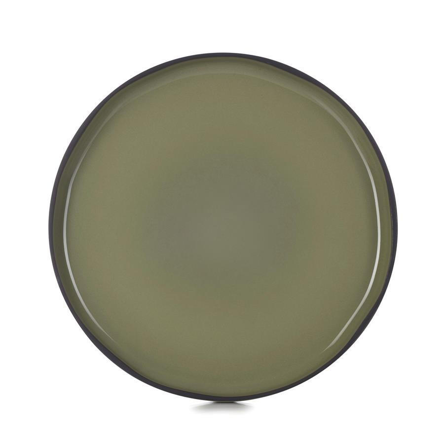 DESSERTTELLER CARACTERE 21 cm Kardamom - Dunkelgrün, Keramik (21cm) - Revol Porcelaine France
