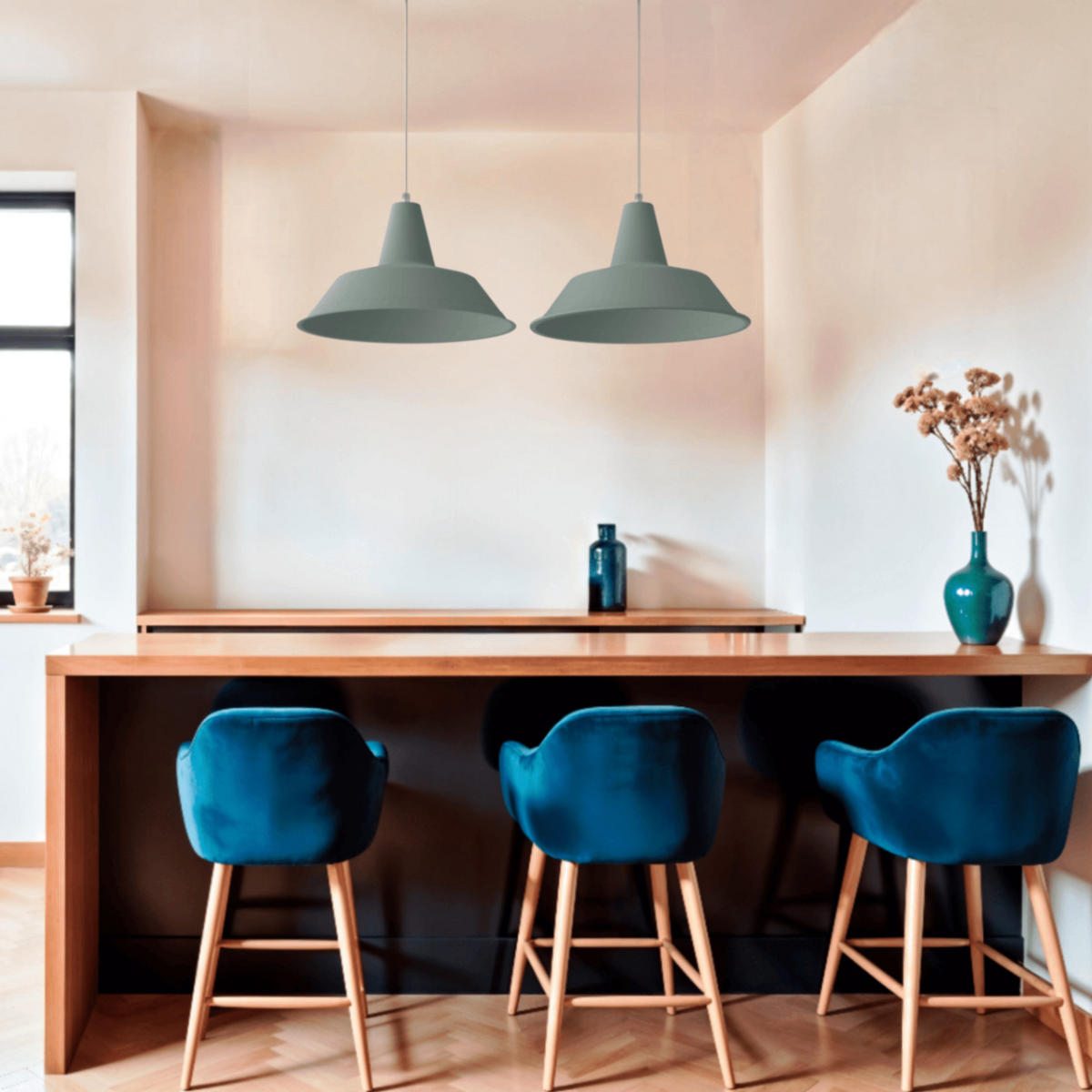 HÄNGELEUCHTE Duna Linear - Grün, Metall (35/70/120cm) - Lumicom