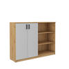 SIDEBOARD MALTESA 160/117/44 cm mit 2 Türen Eiche Artisan - Eiche Artisan/Grau, Holzwerkstoff (160/117/44cm) - MASSENO