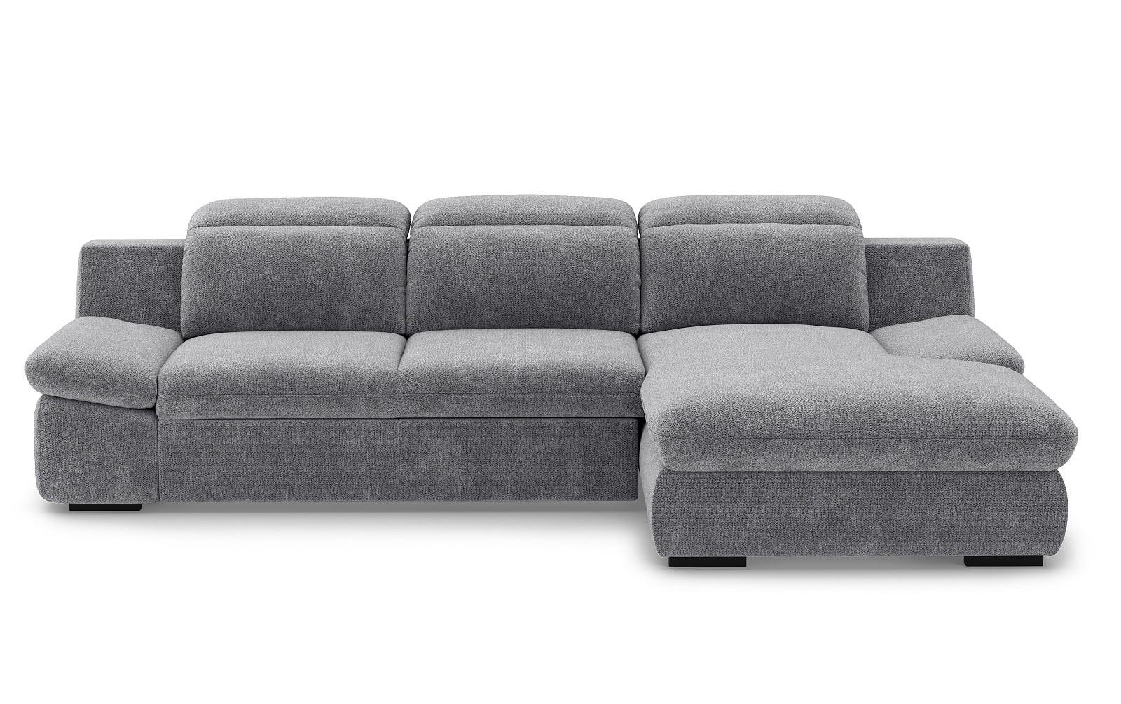 ECKSOFA mit Schlaffunktion und Bettkasten - Silberfarben, Kunststoff/Textil (168/276cm) - Cotta