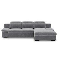 ECKSOFA mit Schlaffunktion und Bettkasten - Silberfarben, Kunststoff/Textil (168/276cm) - Cotta