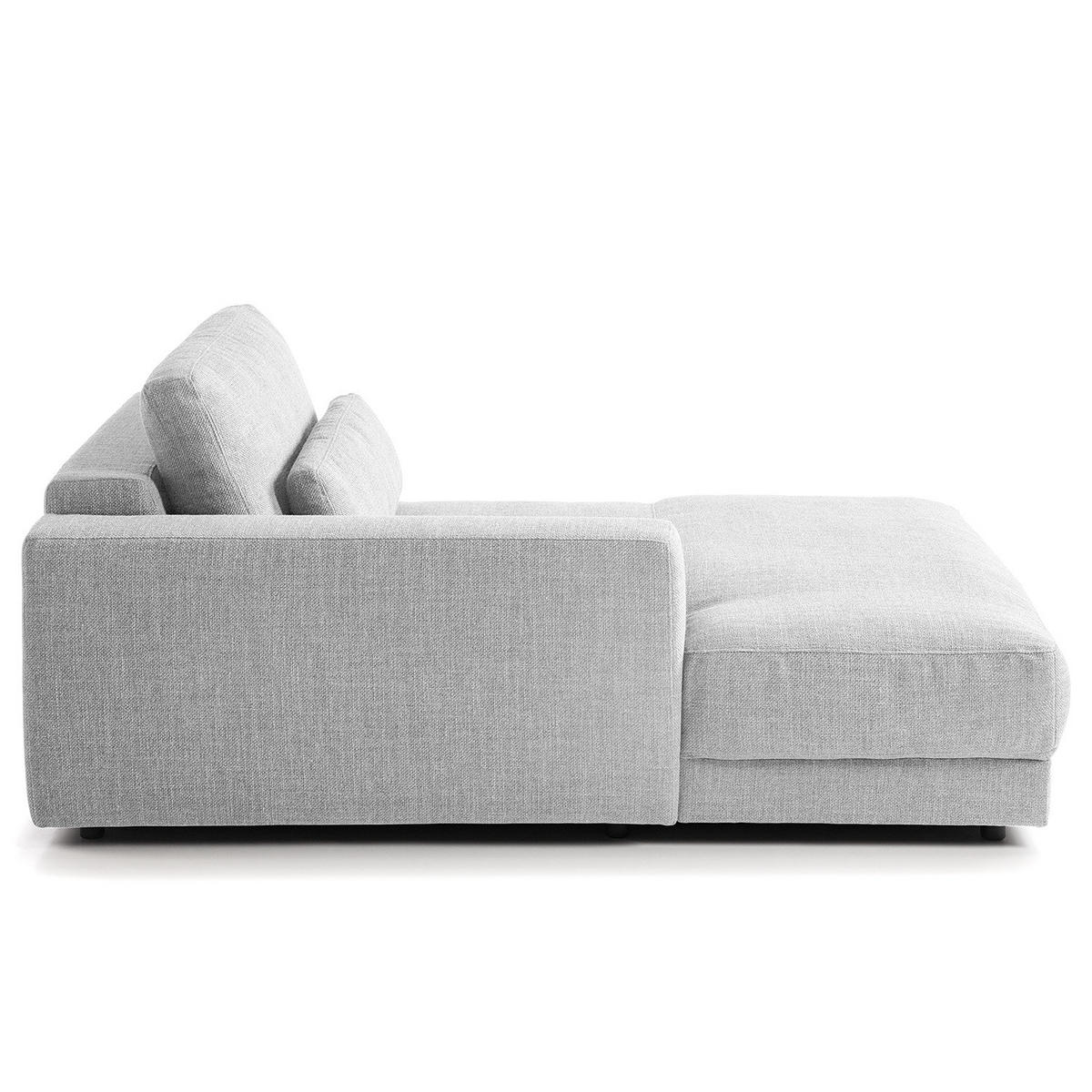 MODULLONGCHAIR - Hellgrau, Textil (126/80/182cm) - home24