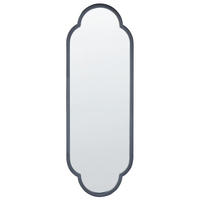 WANDSPIEGEL schwarz Metall 36/102 cm Trouy - Schwarz, Metall (36/102/4cm) - Beliani