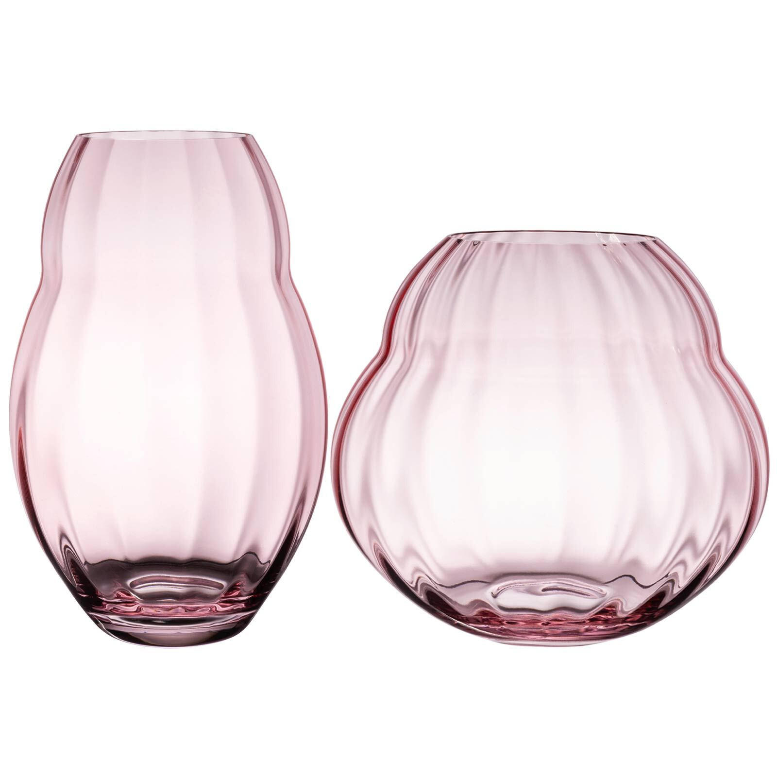 VASEN-SET Rose Garden Home rosé 17 cm & 20 cm 2er Set - Rosa, Glas (1cm) - Villeroy & Boch