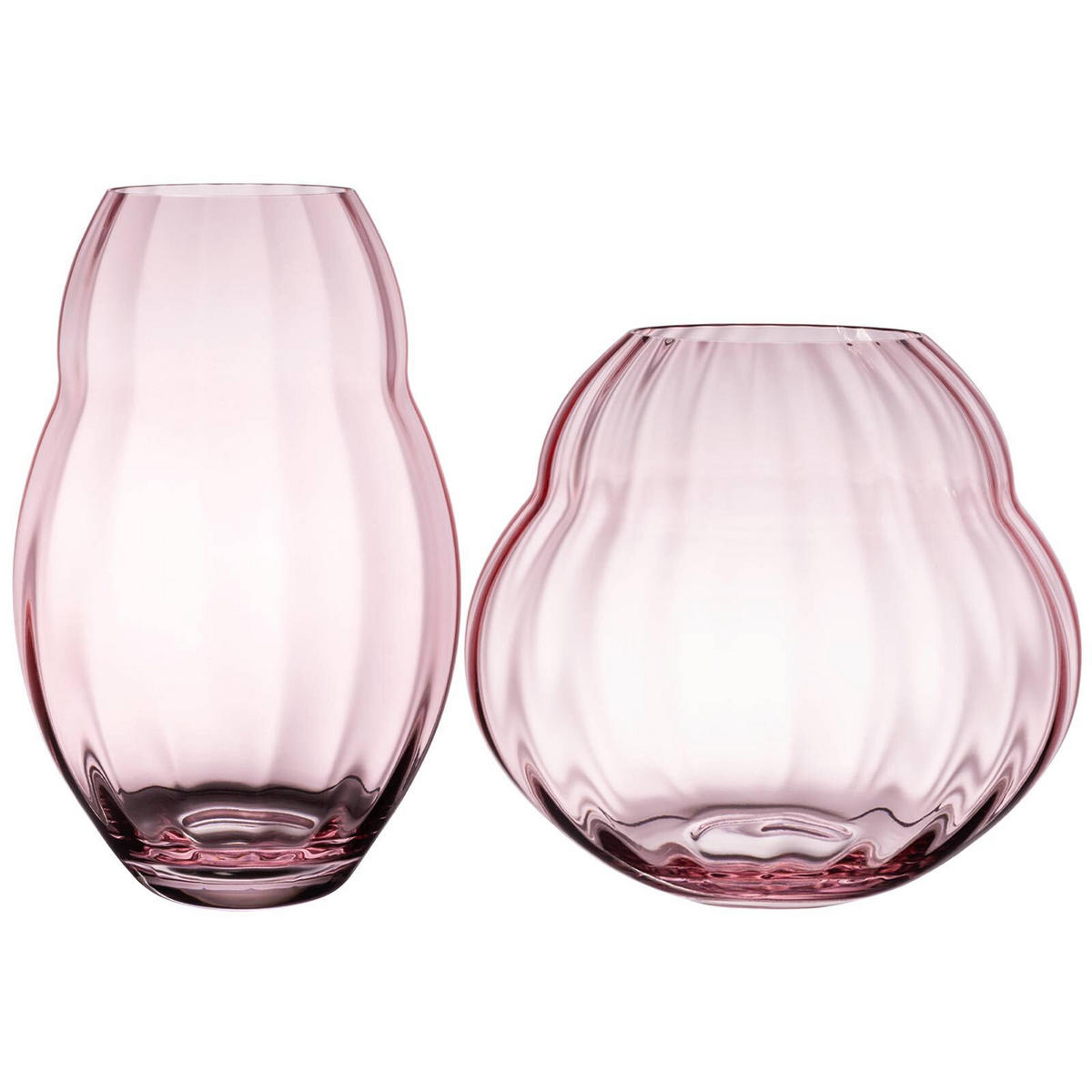 VASEN-SET Rose Garden Home rosé 17 cm & 20 cm 2er Set - Rosa, Glas (1cm) - Villeroy & Boch