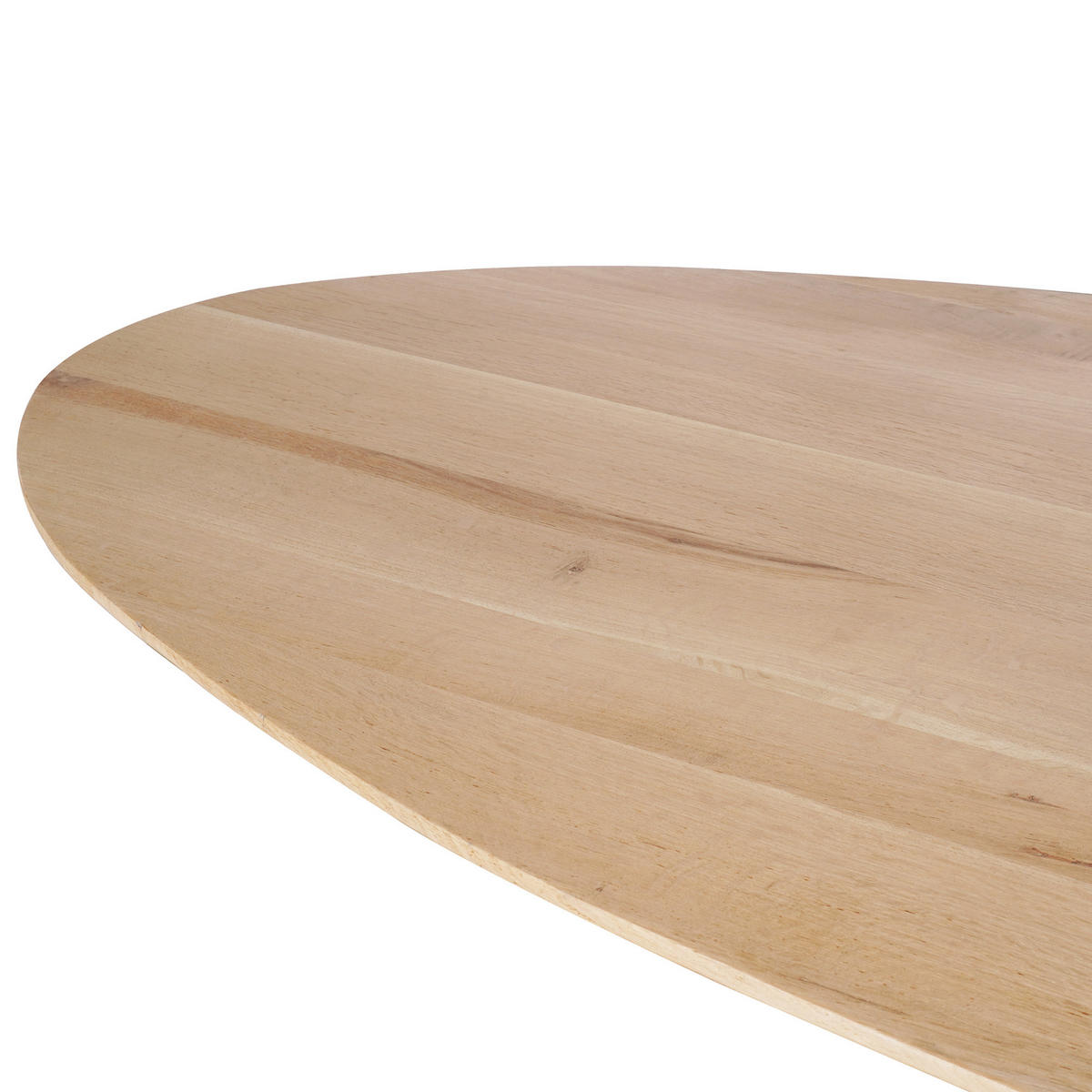 ESSTISCH Ferro aus Eiche | Oval 210 cm X 100 cm Natur - Naturfarben, Holz (100/210/76cm) - Villa Möbel