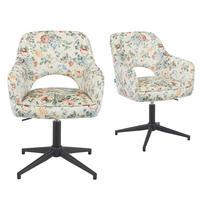 BÜROSTUHL Mika-Bryn 2er-Set - Multicolor/Schwarz, Textil/Metall (60/84/65cm) - DUBI Möbel