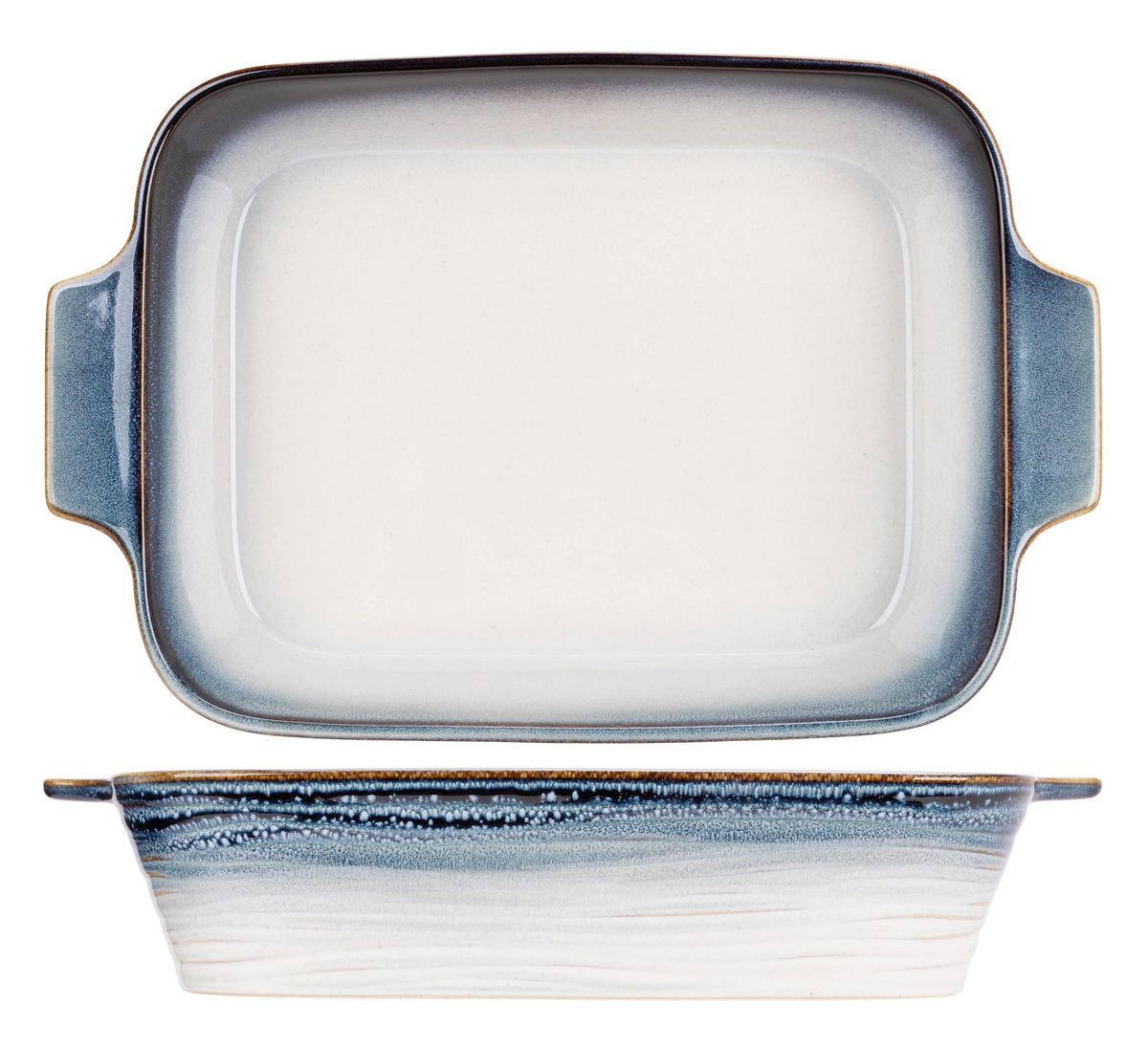 AUFLAUFFORM Nora 31 x 20 x 6 cm - Blau, Keramik (31/20/6cm) - Cosy & Trendy