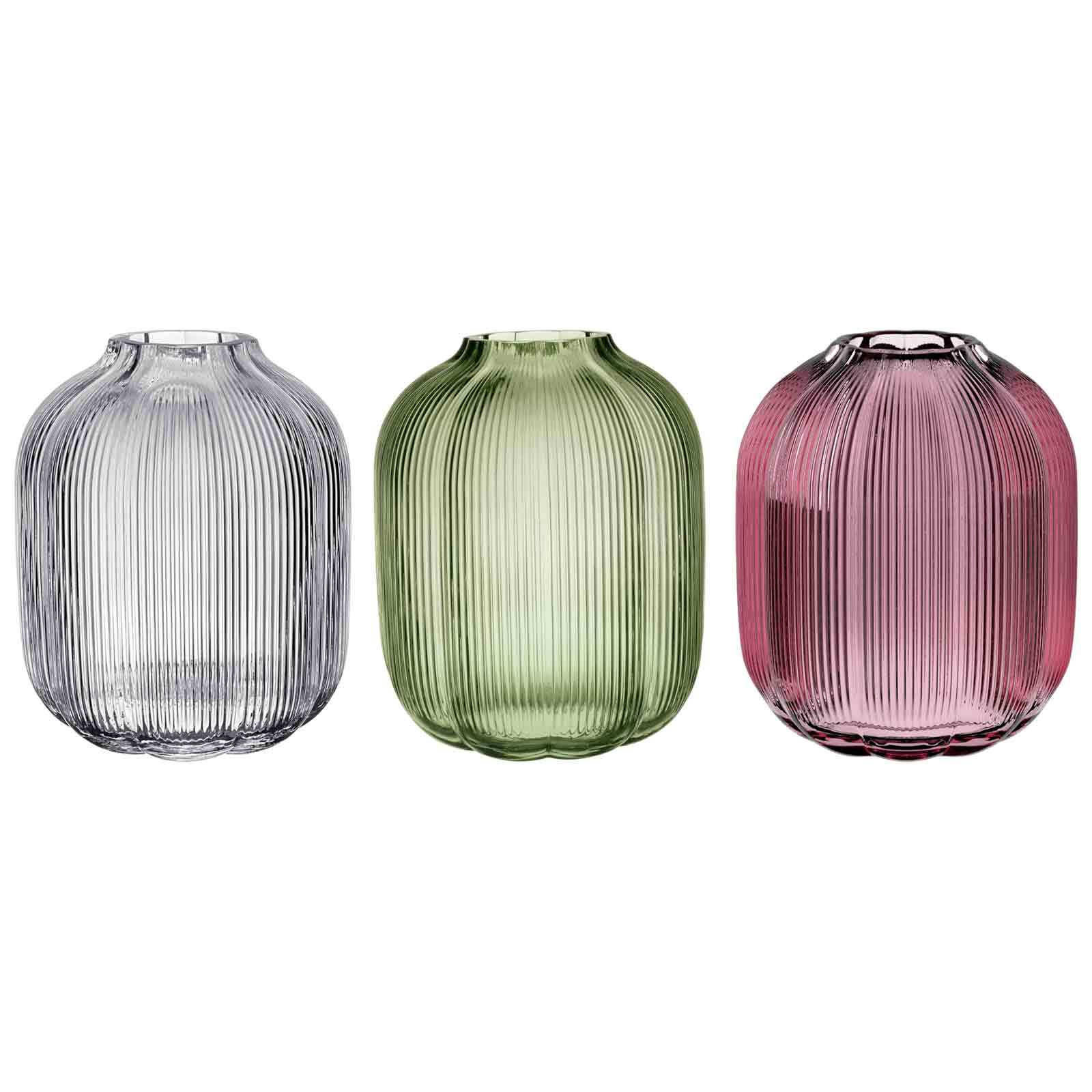 VASEN-SET Fleur bunt 19 cm 3er Set - Multicolor, Glas (16/19cm) - Villeroy & Boch