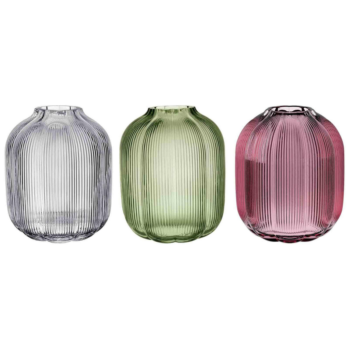 VASEN-SET Fleur bunt 19 cm 3er Set - Multicolor, Glas (16/19cm) - Villeroy & Boch