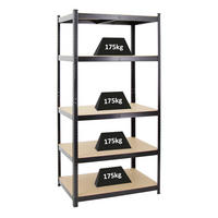 SCHWERLASTREGAL Taurus 180x90x60 cm Fachlast 175 kg Schwarz - Schwarz, Metall (90/180/60cm) - PROREGAL