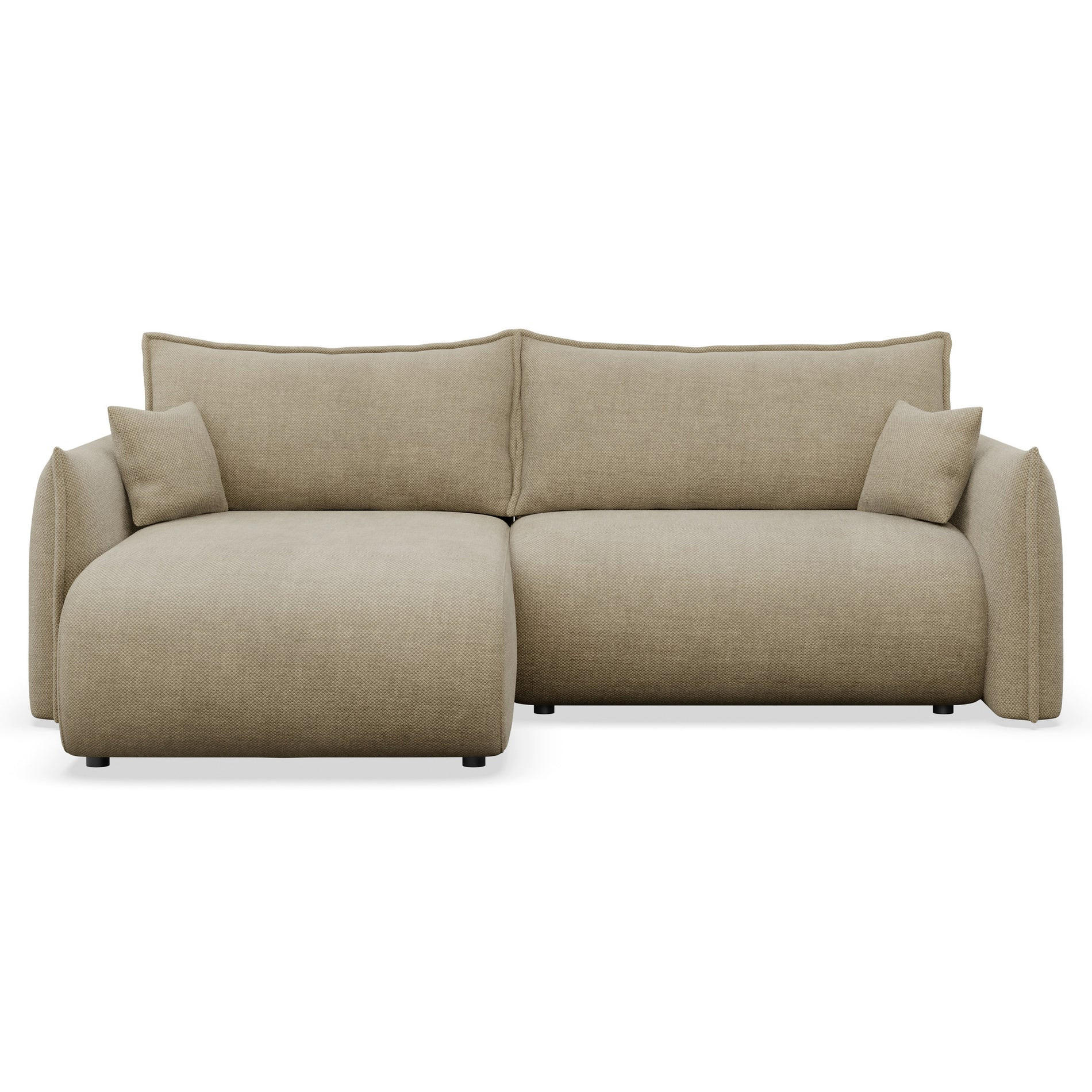 ROHOVÁ POHOVKA Cushi béžová, ženilkový poťah - čierna/béžová, textil/plast (252/183cm) - Selsey