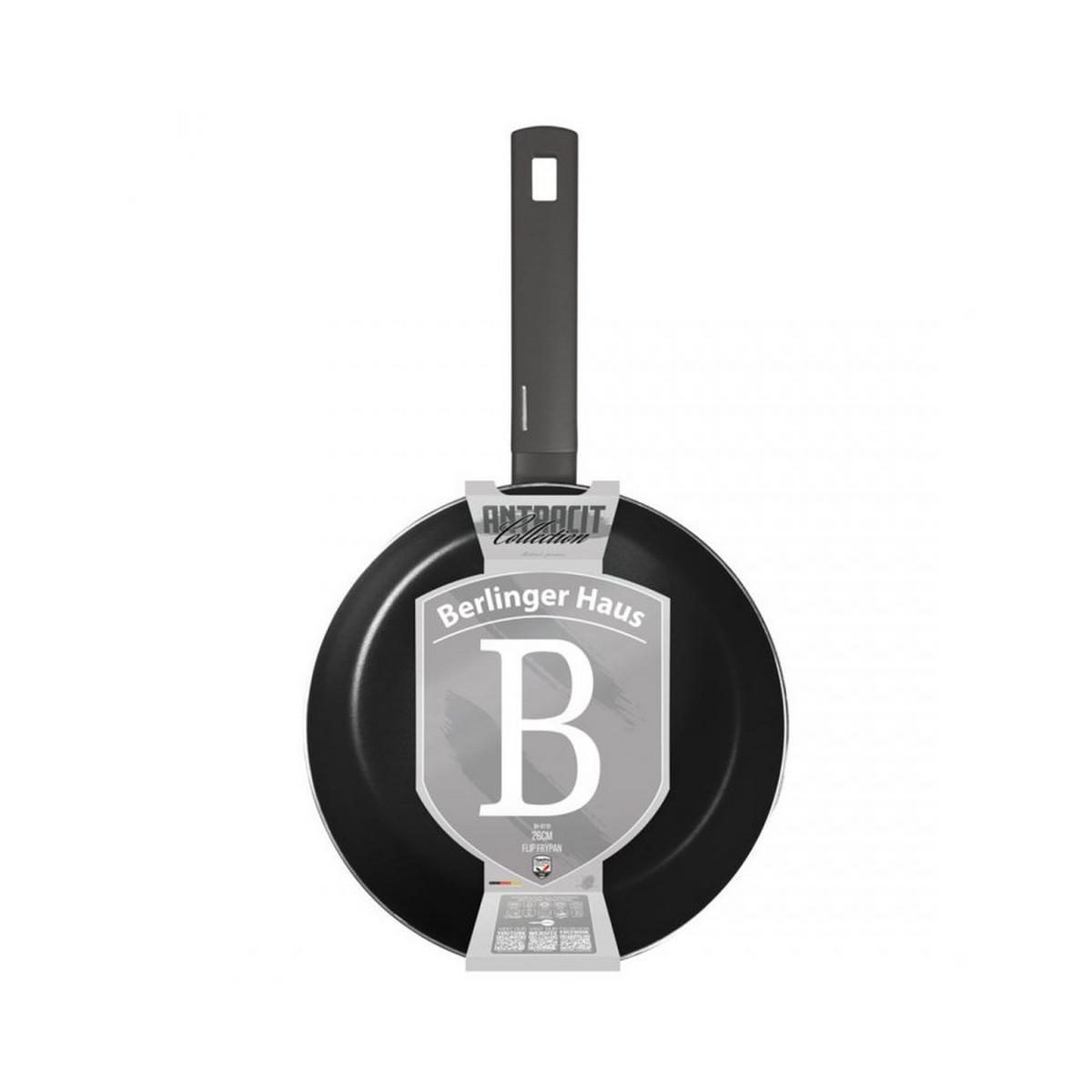 WOK Schwarz 26/26/9 cm BH8119 - Schwarz, Metall (26cm) - Berlinger Haus