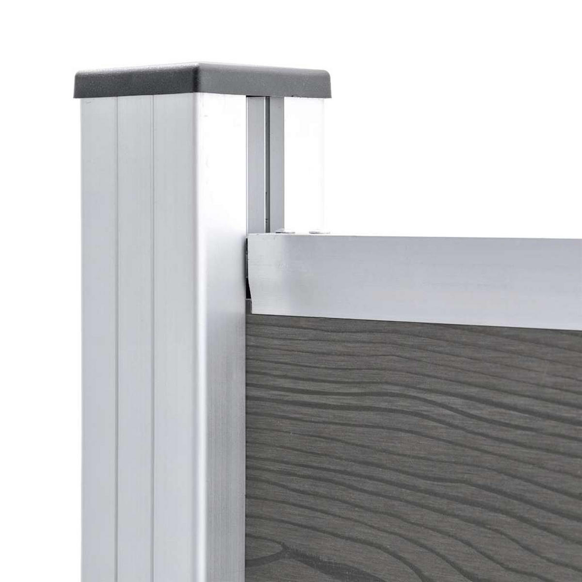 ZAUNELEMENT Wpc 175/146 Cm Grau - Grau, Holzwerkstoff (146cm) - vidaXL