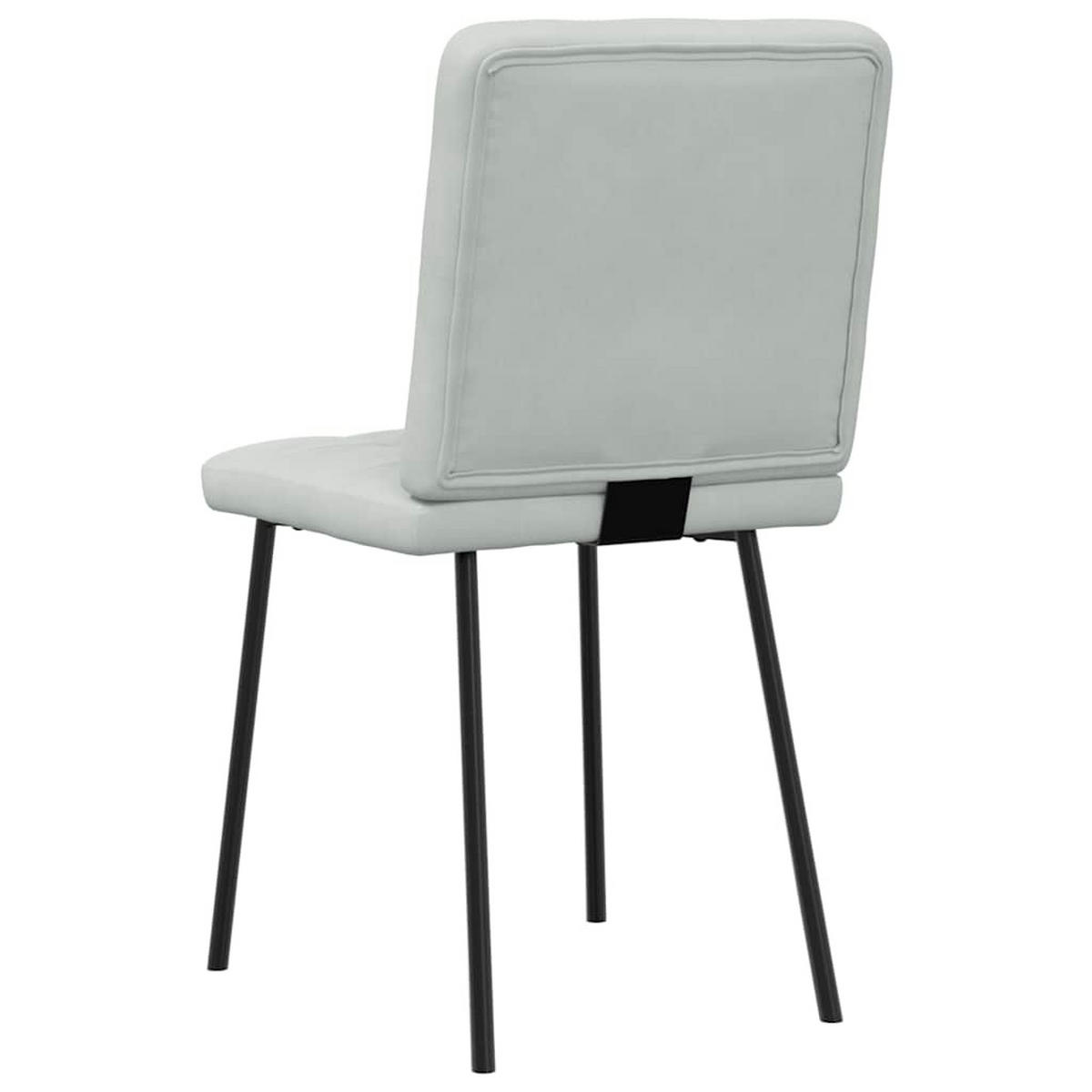 ESSZIMMERSTÜHLE 2 Stk. Hellgrau Samt 45*54*83cm - Grau, Metall (45/83/54cm) - ZMH