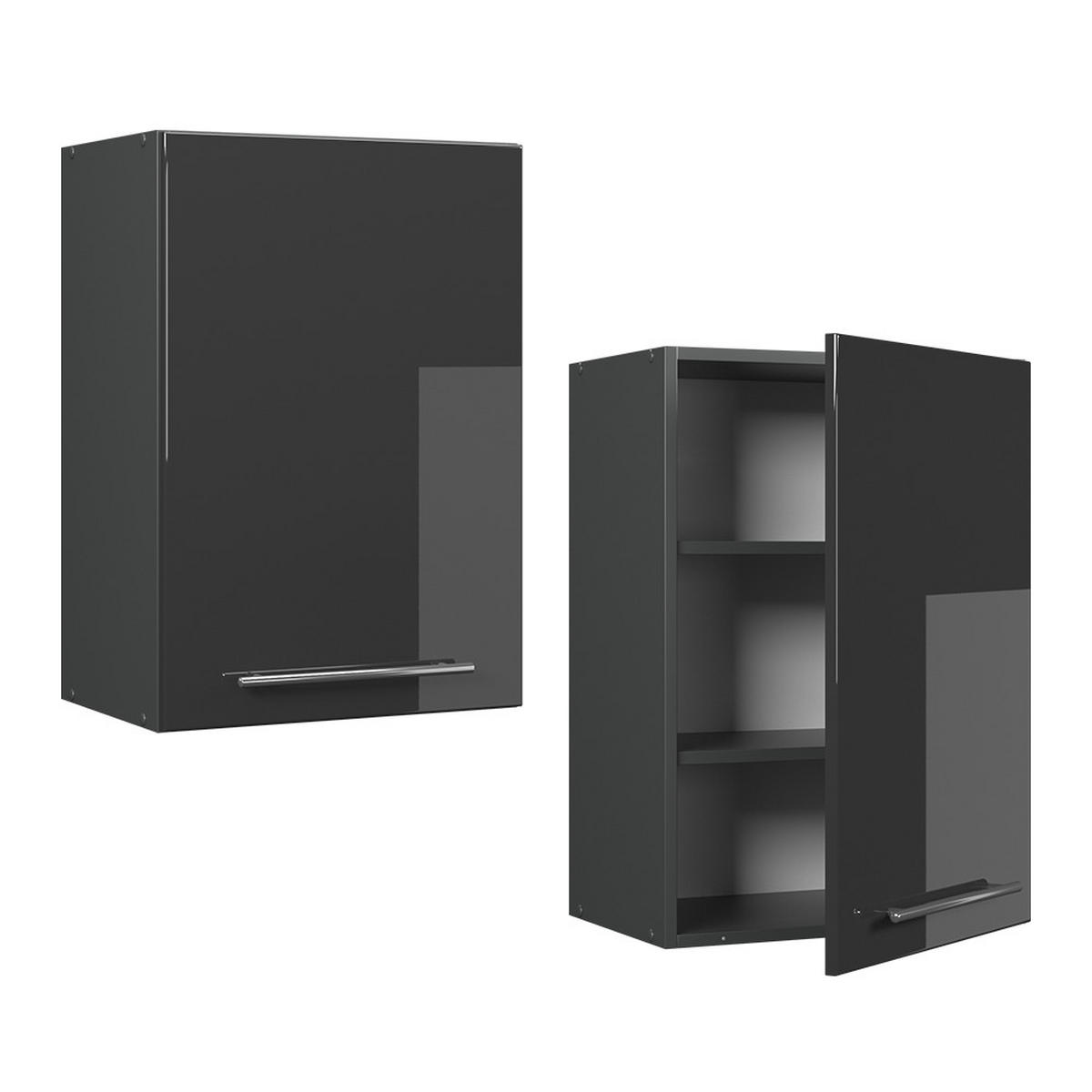 Schwarz Hochglanz/Anthrazit, Holzwerkstoff (50/72/34.1cm) - Vicco