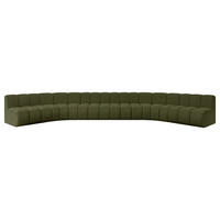 WOHNLANDSCHAFT modulares Sofa Montra-U2 - 581x174x70 cm Grün - Grün, Holzwerkstoff/Textil (581/70/174cm) - ALTDECOR