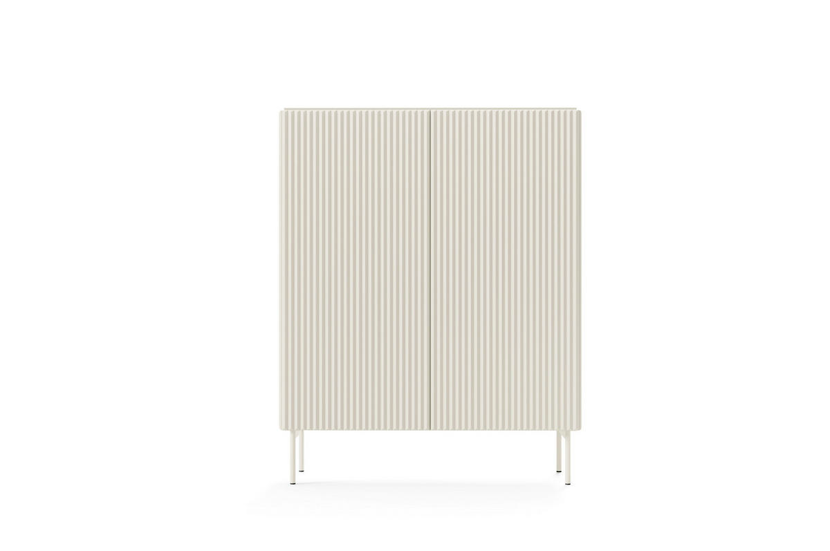 HIGHBOARD, Kaschmir, 98,6 x 123 x 39,8 cm - Beige, Holzwerkstoff (98.6/123/39.8cm) - 3XE LIVING
