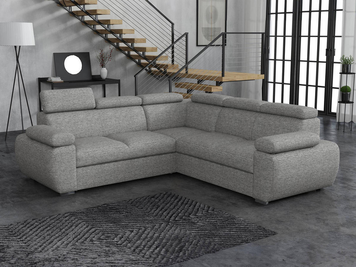 ECKSOFA Boston Maxi - Chromfarben/Graphitfarben, Holz/Textil (260/260cm) - MIRJAN24