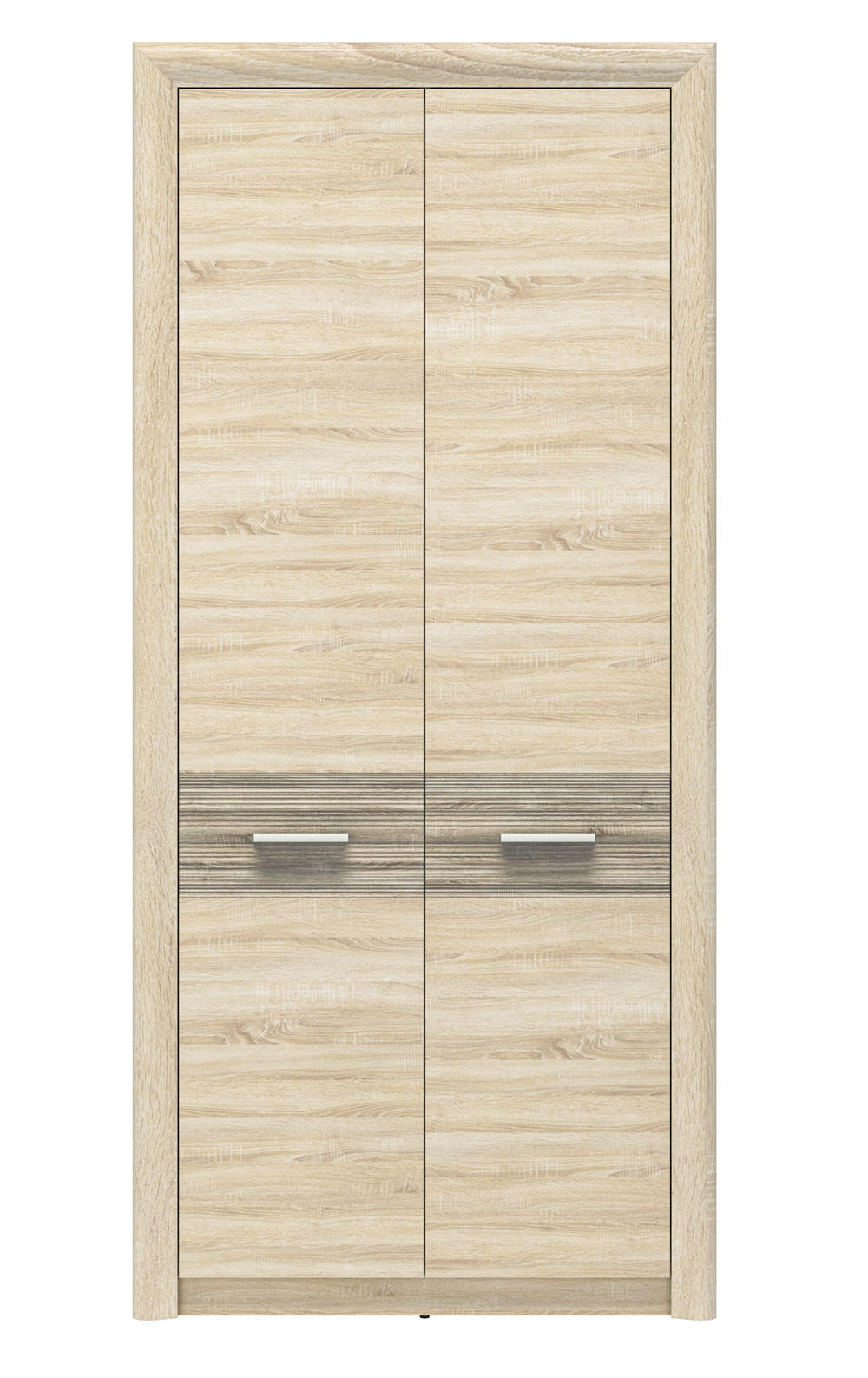 KLEIDERSCHRANK Castel Sonoma Eiche / Sonoma EIche Trüffel 92 / 66 / 201cm - Braun/Sonoma Eiche, Holz/Holzwerkstoff (92/201/66cm) - Feldmann-Wohnen