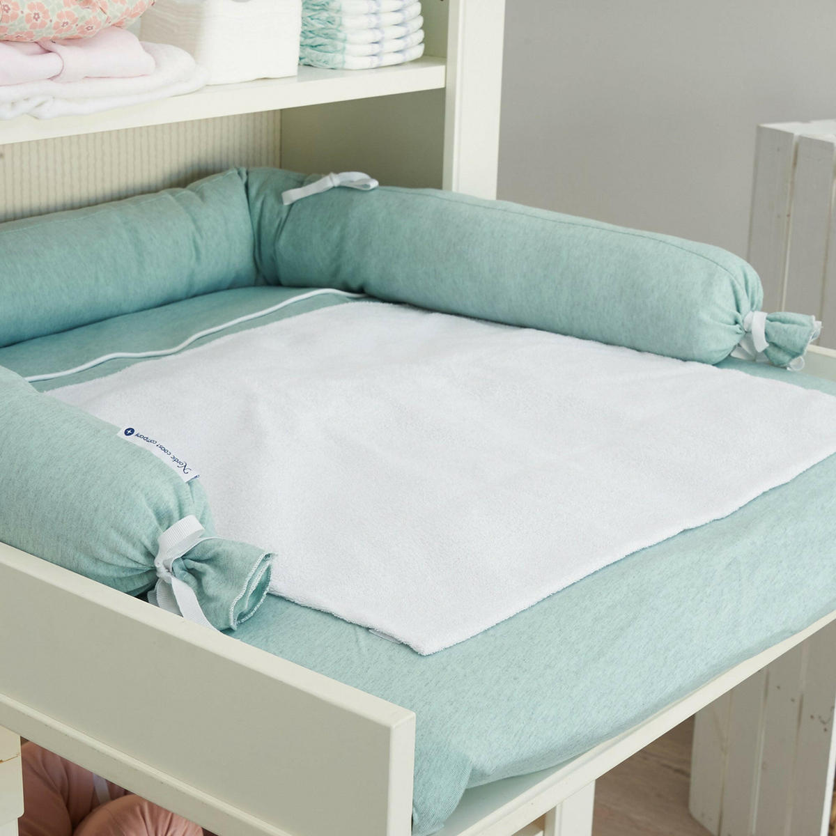 BETTSCHLANGE Mint - Mintgrün, Textil (9/180cm) - nordic coast company