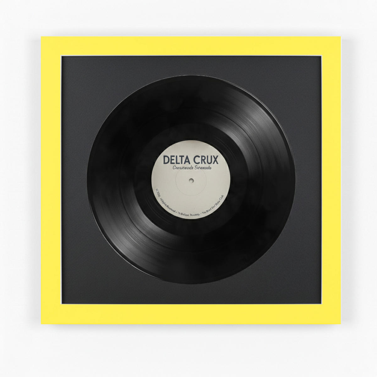 SCHALLPLATTEN RAHMEN 40/40 für die Vinyl - Gelb, Holz (40/40cm) - K-Möbel