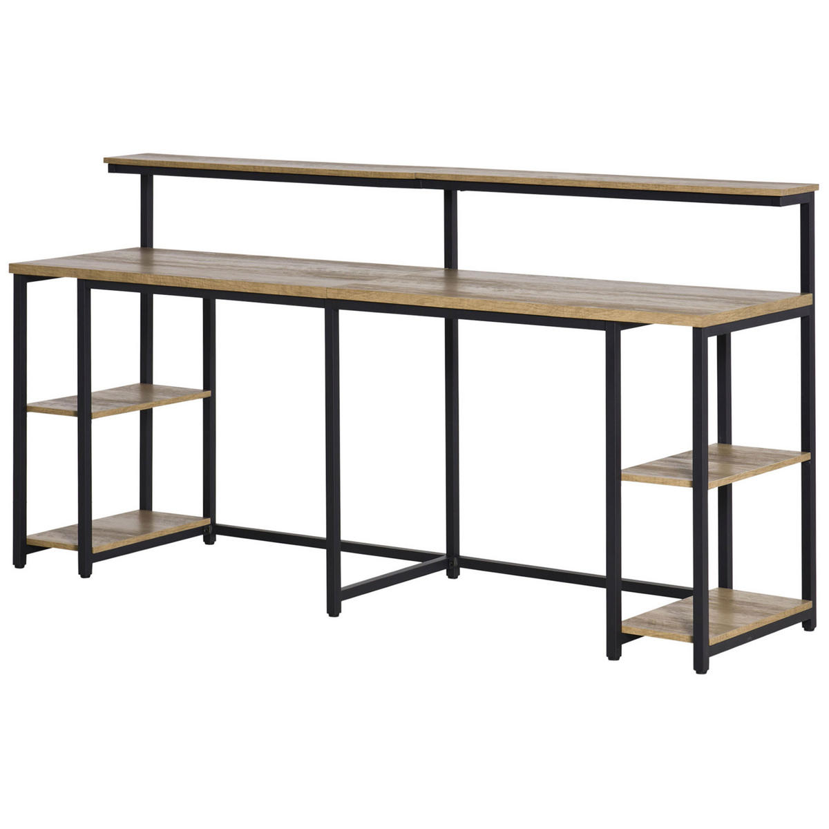 BÜROTISCH Braun 1 Stück - Braun, Holzwerkstoff (53/200/100cm) - GiPP