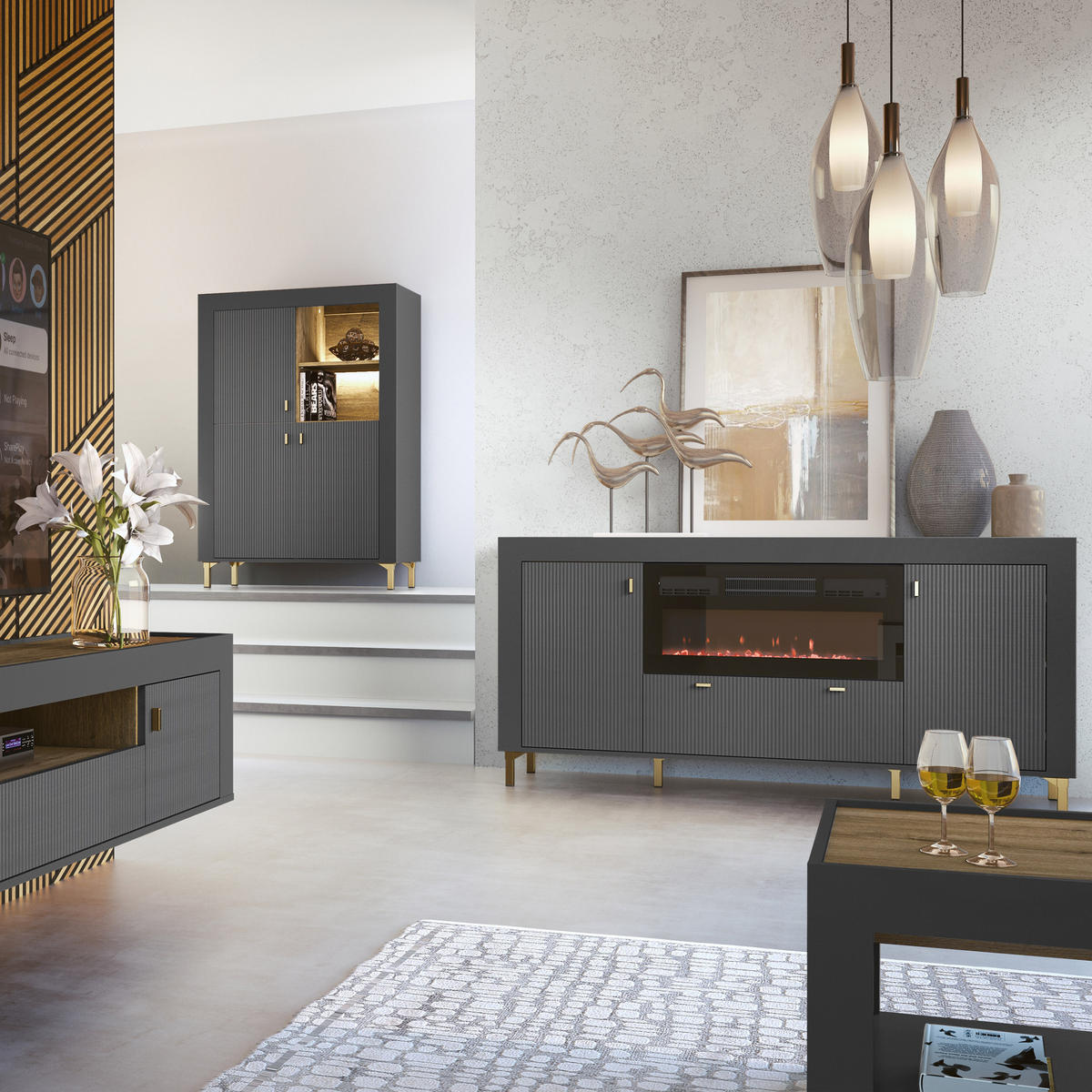 BÜCHERREGAL Monta mit 2 Schubladen, Schwarz - Schwarz, Holzwerkstoff (60/169/40cm) - Beautysofa