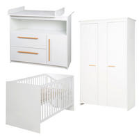 BABYZIMMER-SET Lilo 3-teilig - Weiß, Holzwerkstoff (117.5/190/144cm) - Roba