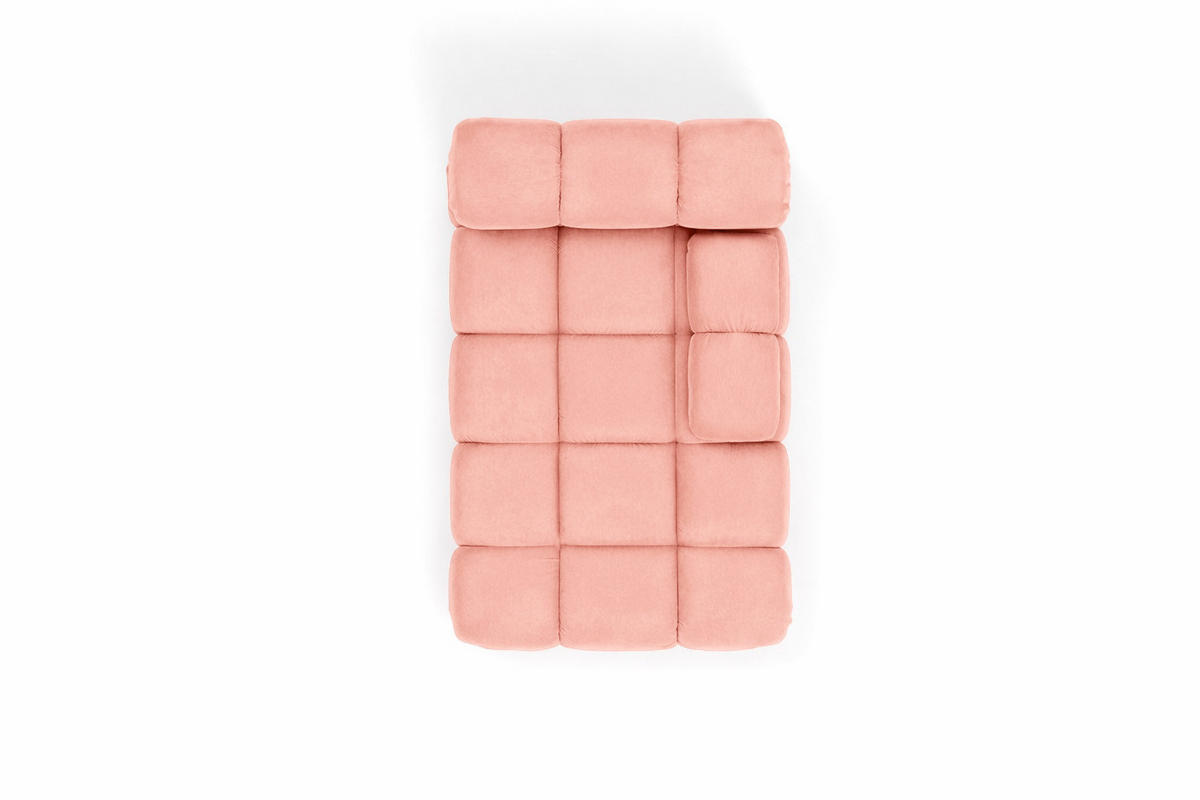 CHAISELONGUE Modular, Veloursstoff Salvador, Rosa, Rechts, Selia - Graphitfarben/Rosa, Holz (95/70/160cm) - Kaiser Möbel
