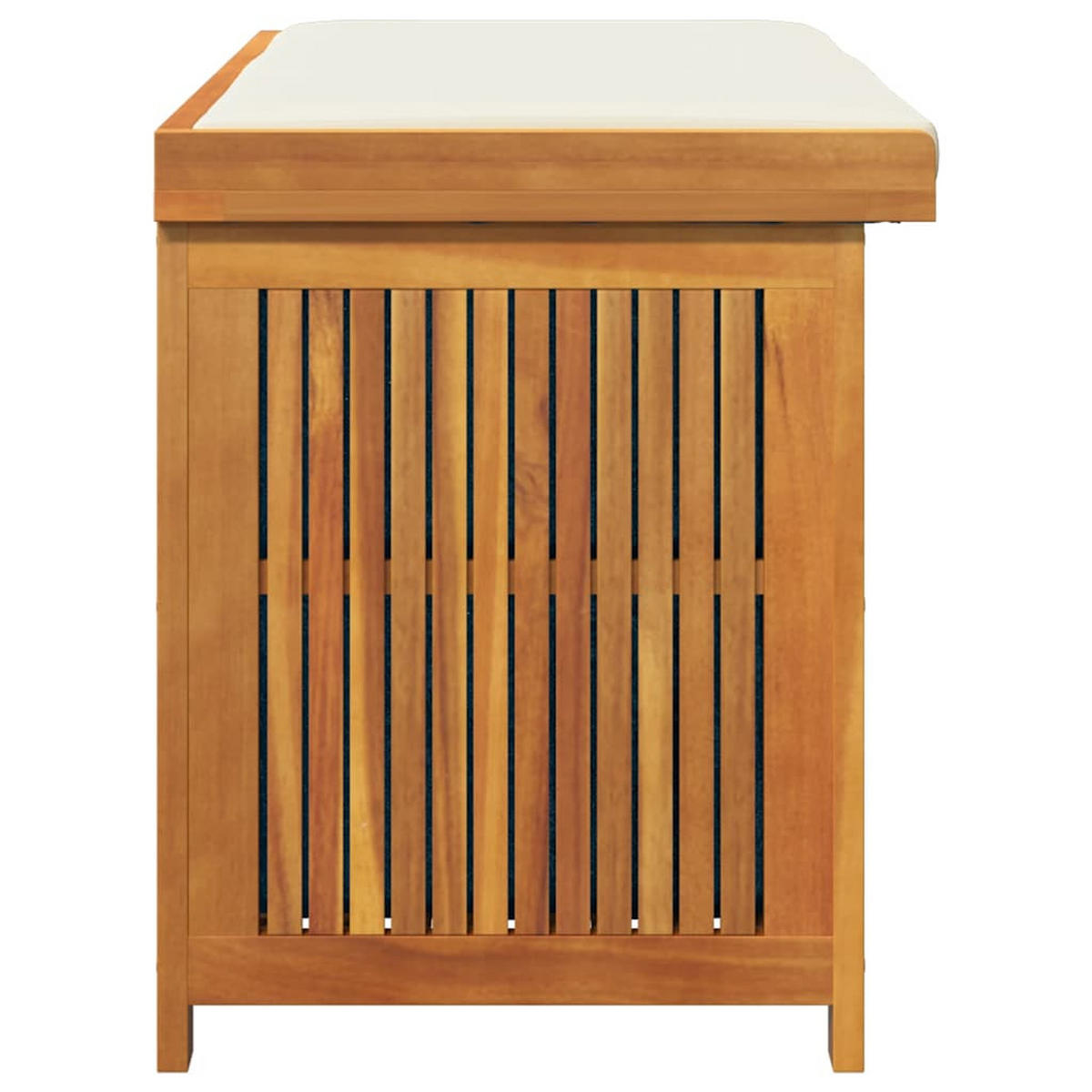 OUTDOOR-KISSENBOX 113/50/60,5 Cm Massivholz Akazie - Creme, Holz (50/60.5/113cm) - vidaXL