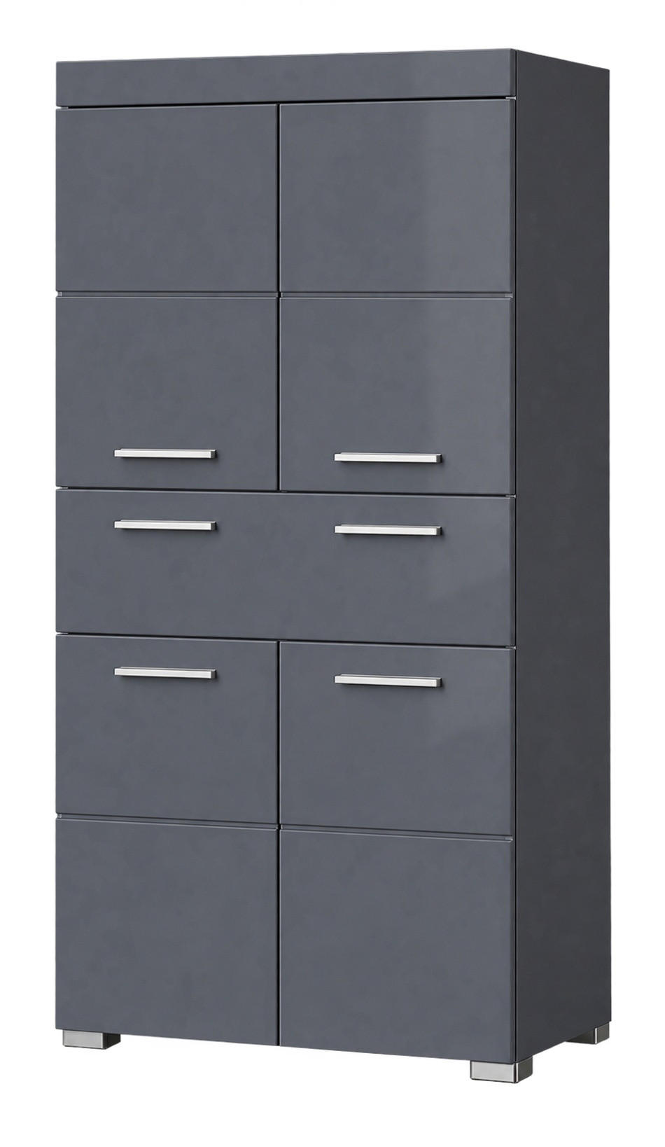 Top.Furn Midischrank Grau 73x132x31 cm