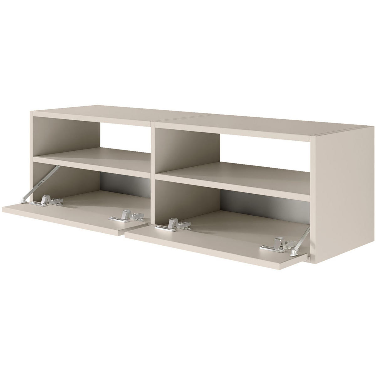 TV-LOWBOARD hängend, 2 Klappen und Ablagen, Kaschmir, 100 cm - Kaschmir, Holzwerkstoff (100.6/30/30cm) - Selsey