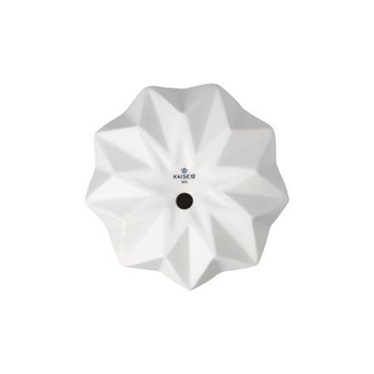 KERZENHALTER Polygono Star, Biskuitporzellan, Biskuit weiß, H 8 cm - Weiß, Keramik (9/8/9cm) - Goebel
