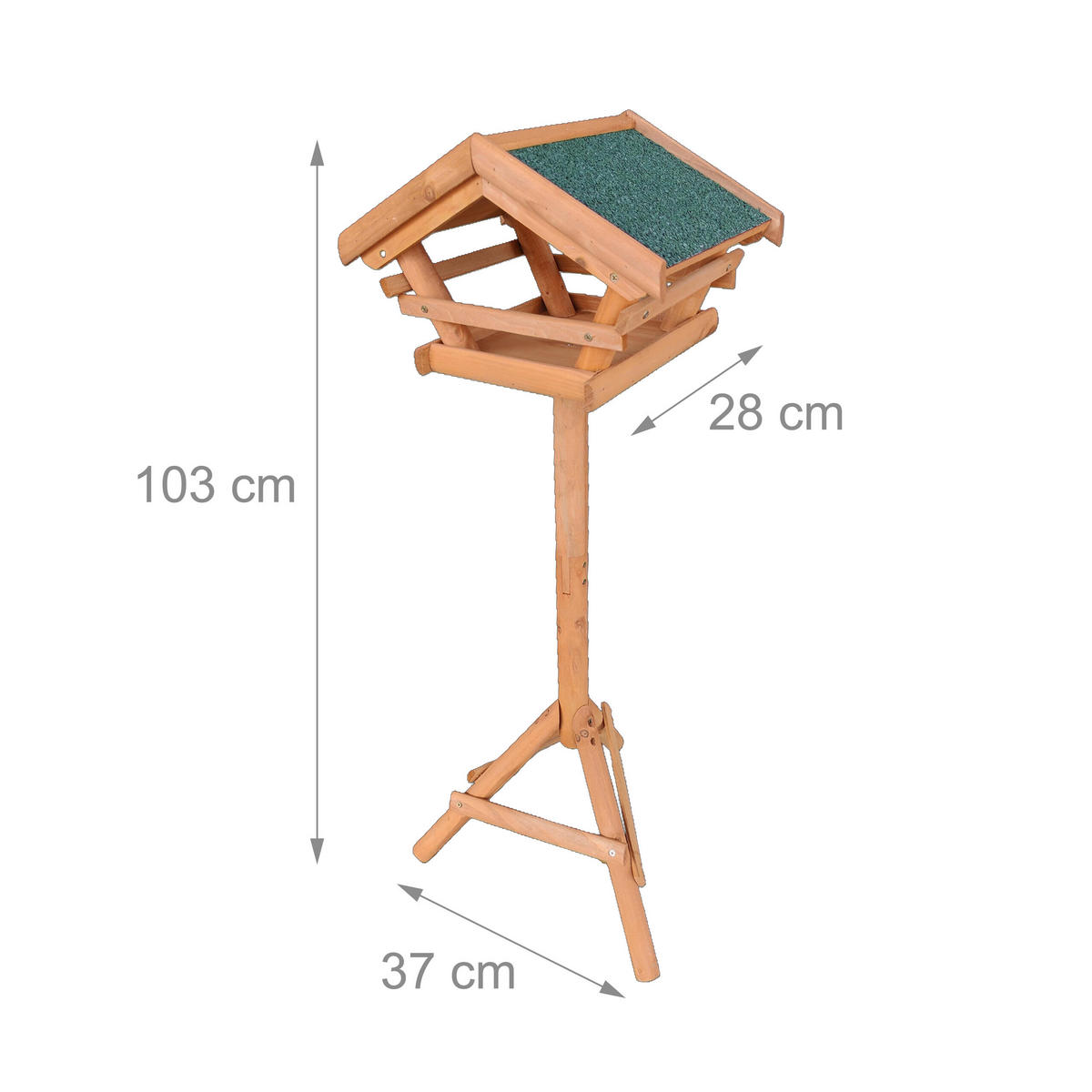 VOGELFUTTERHAUS - Orange, Holz (37/103/28cm) - Relaxdays