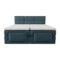 BOXSPRINGBETT - 2 Personen - stoff - blau Lodi - Blau, Textil (90/200cm) - Vente-Unique