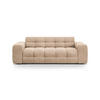SOFA Kendal aus Samt mandelbeige 3 Sitzplätze - Beige, Textil (103/79/222cm) - Micadoni