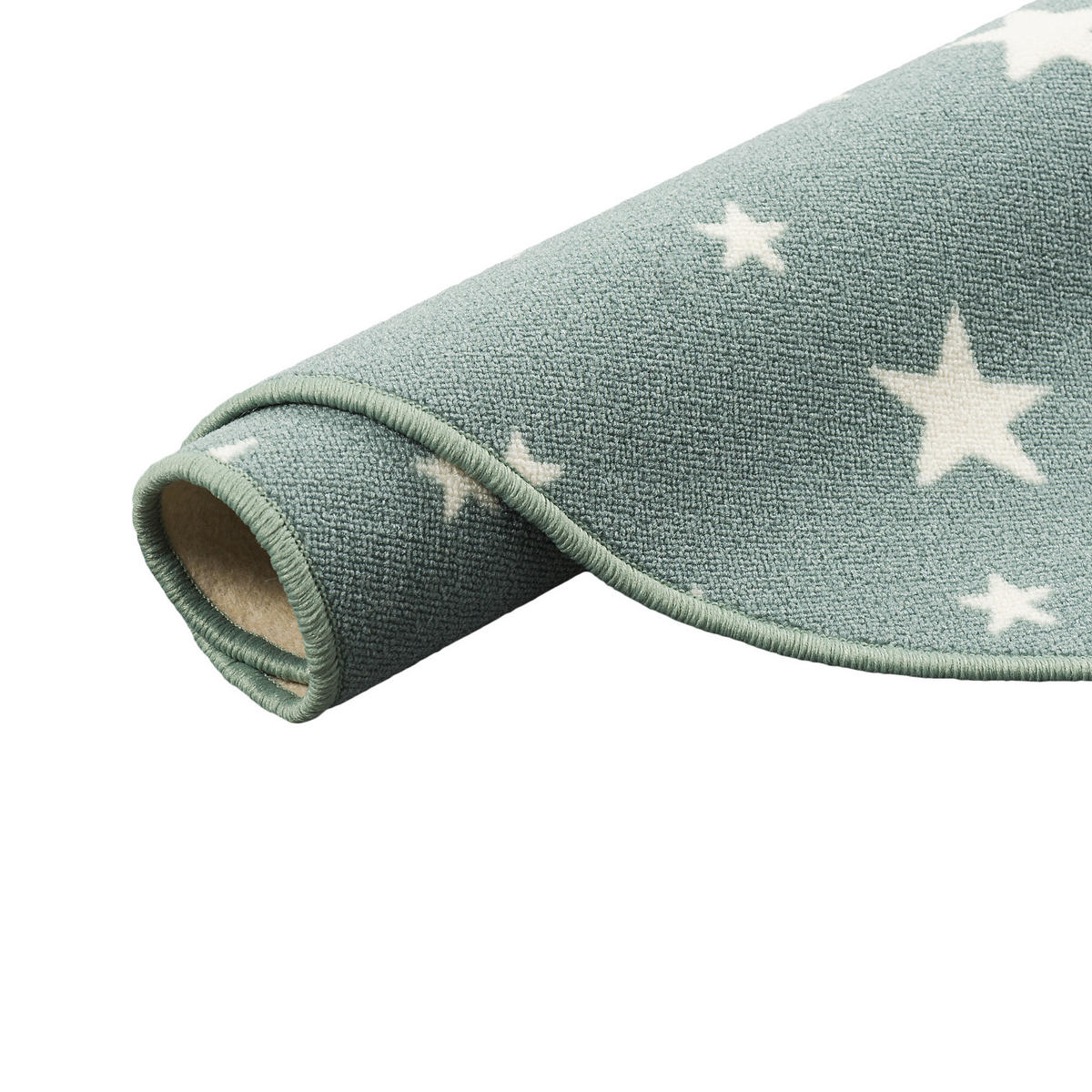 KINDER SPIEL TEPPICH STERNE RUND - Mintgrün, Textil (133/133cm) - Snapstyle