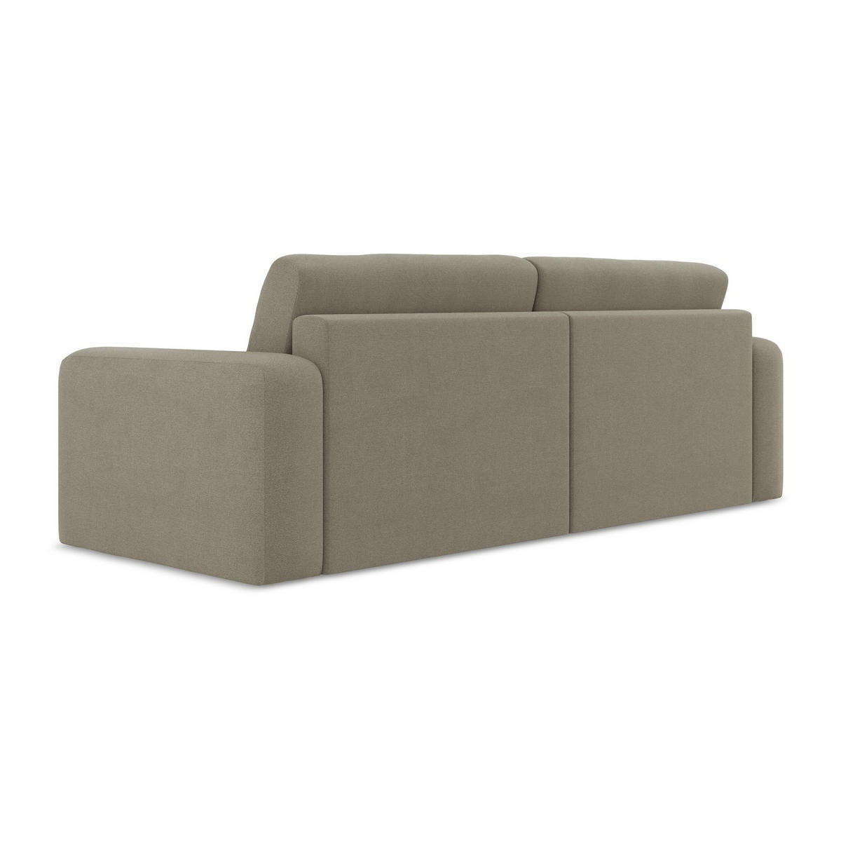 3-SITZER SOFA mit Schlaffunktion Strukturstoff Stoff Beige - Beige/Schwarz, Kunststoff/Textil (244/79/102cm) - LaMiaSofa