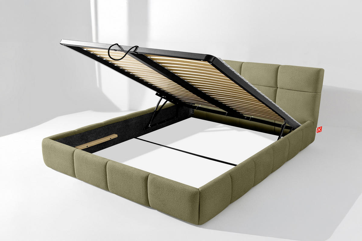 POLSTERBETT ALTOS, grün - Grün, Holz/Holzwerkstoff (180/200cm) - KONSIMO®