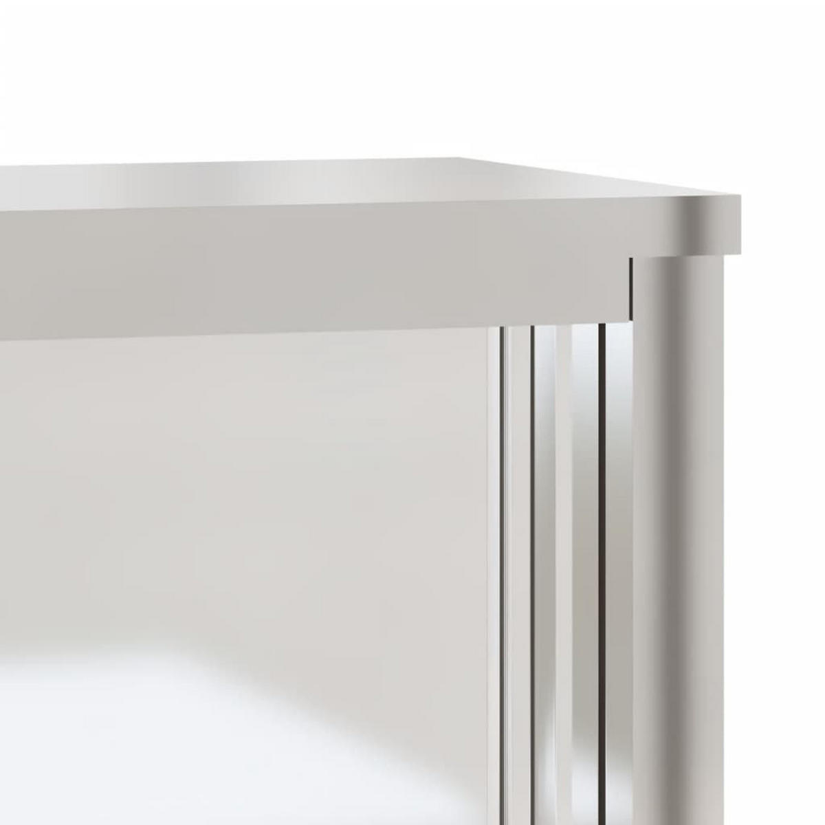 KÜCHEN-WANDSCHRANK Mit Schiebetüren Edelstahl - Silberfarben, Metall (40/46/110cm) - vidaXL