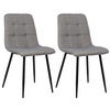 ESSZIMMERSTUHL Till, 2er Set Stoff, Gestell Metall matt Schwarz Grau - Schwarz/Grau, Textil/Metall (45/88/52cm) - TPFLiving